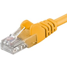 PREMIUMCORD Patch kabel UTP RJ45-RJ45 CAT5e 1m žlutá