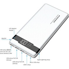 VIKING POWER BANK PN-962PD QC3.0 20000mah, QUICK CHARGE 3.0, Černá