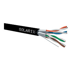 Instalační kabel Solarix CAT6A STP PE Fca 500m/cívka venkovní SXKD-6A-STP-PE