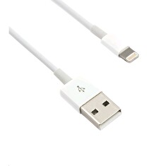 Kabel C-TECH USB 2.0 Lightning (IP5 a vyšší) nabíjecí a synchronizační kabel, 1m, bílý