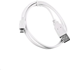 Kabel C-TECH USB 2.0 AM/Micro, 1m, bílý