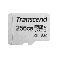 TRANSCEND MicroSDXC karta 256GB 300S, UHS-I U3 V30 + adaptér