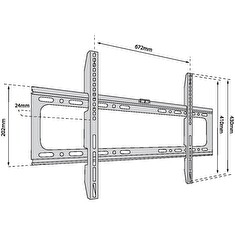 TB TV wall mount TB-750 up to 65", 40kg max VESA 600x400