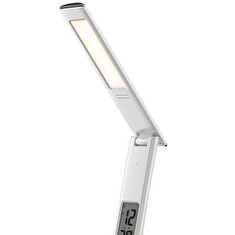 IMMAX LED stolní lampička Cuckoo/ 5W/ 200lm/ 5V/1A/ 3 stupně stmívání/ sklápěcí rameno/ možnost vypnutí LCD/ USB/ bílá