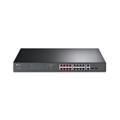 TP-Link switch TL-SL1218MP, 16x 10/100Mb/s RJ45, 2xGbE RJ45, 2xSFP, 16x PoE+ 250W, 2x Fan