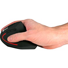 Myš C-TECH VEM-09/Vertikální/Optická/Pro praváky/1 600 DPI/Bezdrátová USB/Černá