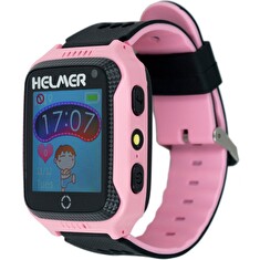 HELMER dětské hodinky LK 707 s GPS lokátorem/ dotykový display/ IP54/ micro SIM/ kompatibilní s Android a iOS/ růžové