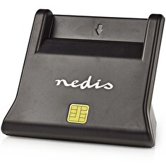 NEDIS čtečka čipových karet CRDRU2SM3BK/ Smart Card ID-1/ eObčanka/ standardní biometrické čipy/ USB 2.0/ černá
