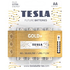 TESLA GOLD+ alkalická baterie AA (LR06, tužková, blister) 4 ks