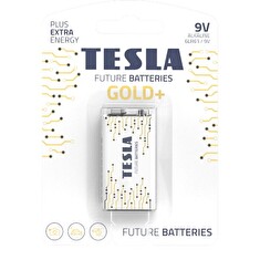 TESLA GOLD+ alkalická baterie 9V (6LR61, blister) 1 ks