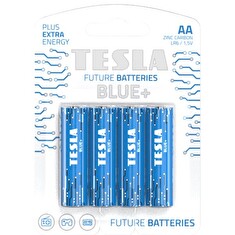 TESLA BLUE+ Zinc Carbon baterie AA (R06, tužková, blister) 4 ks