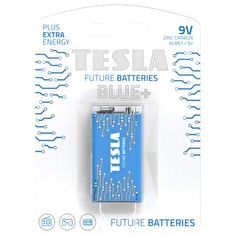 TESLA BLUE+ Zinc Carbon baterie 9V (6F22, blister) 1 ks
