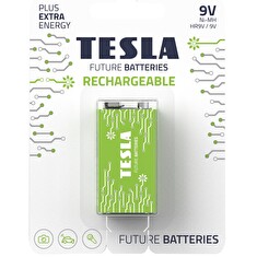 TESLA RECHARGEABLE+ nabíjecí baterie 9V Ni-MH 250mAh 9V (HR9V, blister) 1 ks