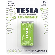 Tesla 9V RECHARGEABLE+ nabíjecí Ni-MH 250 mAh, 1 ks, NewDesign