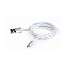 Gembird USB to 8-pin cable, cotton braided, metal connectors, 1.8m, silver