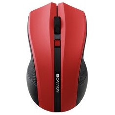 CANYON myš optická bezdrátová MW-5, nastavitelné rozlišení 800/1200/1600 dpi, 4 tl, USB reciever, červená