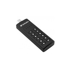 VERBATIM USB C 3.1 Drive 64 GB - Keypad Secure (R:160/W:140 MB/s) GDPR
