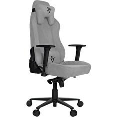 AROZZI herní židle VERNAZZA Soft Fabric Light Grey/ povrch Elastron/ světle šedá