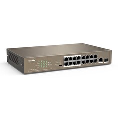 Tenda TEF1118P-16-150W PoE AT switch - 16x PoE 100 Mb/s + 1xUplink 1Gb/s RJ45/SFP, PoE+ 135W,fanless