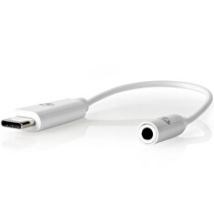 NEDIS USB-C adaptér/ USB-C Zástrčka – 3,5 mm jack zásuvka/ bílý/ box/ 15cm