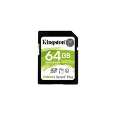 Kingston paměťová karta 64GB Canvas Select Plus SD UHS-I (čtení/zápis: 100/85MB/s)