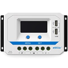 EPEVER VS3024AU solární PWM regulátor 12/24 V, 30 A, USB, vstup 50V
