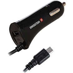 Swissten Cl Autonabíječka Micro Usb A Usb 2,4A Power