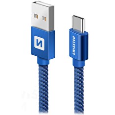 Swissten Datový Kabel Textile Usb / Usb-C 2,0 M Modrý