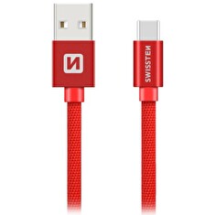 Swissten Datový Kabel Textile Usb / Usb-C 3,0 M Červený