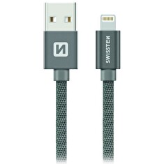 Swissten Datový Kabel Textile Usb / Lightning 2,0 M Šedý