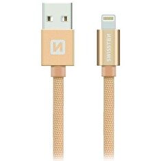 Swissten Datový Kabel Textile Usb / Lightning 2,0 M Zlatý