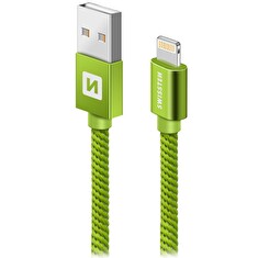 Swissten Datový Kabel Textile Usb / Lightning 2,0 M Zelený