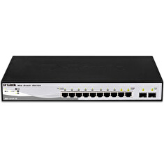 D-Link DGS-1210-10 L2/L3 Smart+ Switch, 8x GbE, 2 SFP, fanless