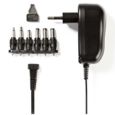 Nedis ACPA001 - Univerzální napájecí adaptér | 3/4,5/5/6/7,5/9/12 V DC | 1.0 A