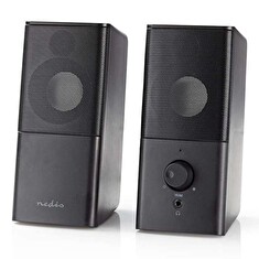 Nedis GSPR10020BK - Herní Reproduktory | 2.0 | Napájení USB | Jack 3,5 mm | RMS 6 W