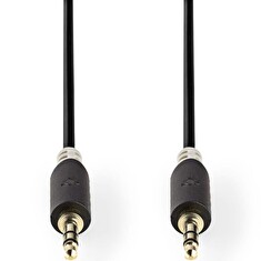Nedis CABW22000AT20 - Stereofonní Audio Kabel | 3,5mm Zástrčka - 3,5mm Zástrčka | 2 m | Antracit