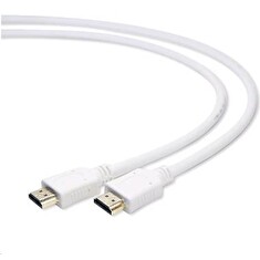 GEMBIRD CABLEXPERT Kabel HDMI-HDMI 3m, 2.0, M/M stíněný, zlacené kontakty, bílý