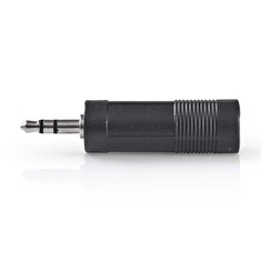 Nedis CAGB22935BK - Stereofonní audioadaptér | 3,5mm Zástrčka - 6,35mm Zásuvka | Černá barva