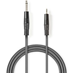 Nedis COTH23205GY30 - Stereofonní Audio Kabel | 6,35mm Zástrčka – 3,5mm Zástrčka | 3 m | Šedá barva
