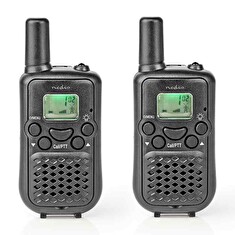 Nedis WLTK0500BK - Vysílačka | Dosah Až 5km | 8 Kanálů | PTT / VOX | Až 2,5 hodiny | 2 Kusy | Černá