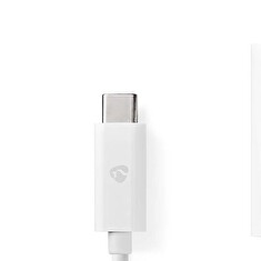 Nedis CCGB64950WT02 - Síťový adaptér USB | USB 3.2 Gen 1 | 1000 Mbps | USB-C™ Zástrčka | RJ45 Zásuvka | 0.20 m | Bílá