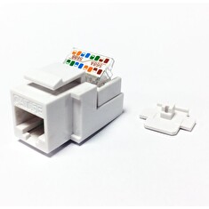 DATACOM Keystone RJ45 UTP CAT5E samořezný bílý