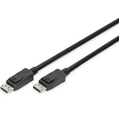 DIGITUS Připojovací kabel DisplayPort, DP M / M, 3,0 m, Ultra HD 8K, verze 1.3 / 1.4, bl