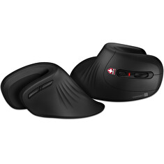 CONNECT IT FOR HEALTH ErgoMax ergonomická vertikální myš, (+ 1x AA baterie zdarma), bezdrátová, ČERNÁ