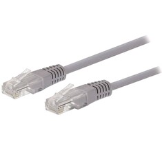 C-TECH Kabel patchcord Cat5e, UTP, šedý, 5m