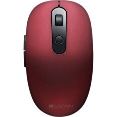 CANYON myš silent optická 2v1 bezdrátová CMSW09, nastavitelné rozlišení 800/1000/1200/1500dpi, 2v1 (BT/2.4GHz), červená