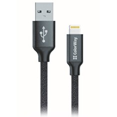 Colorway Datový Kabel USB/ Apple Lightning/ 2.1A/ 1m/ Černý