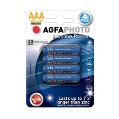 AgfaPhoto Power alkalická baterie LR03/AAA, blistr 4ks