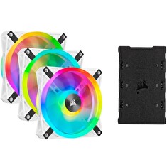 Corsair ventilátor QL Series QL120 RGB LED, 3x 120mm, Lighting Node CORE, bílá