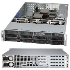 SUPERMICRO 2U chassis 8x 3,5" HS SAS/SATA, 2x800W (80PLUS Titanium), WIO